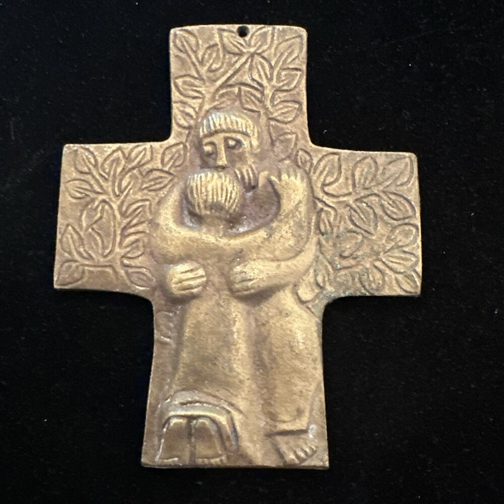VTG Egino Weinert Bronze Wall Cross “The Good Father”‎ Devotional Catholic MCM